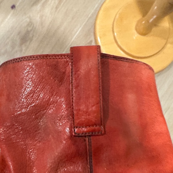 Cole Haan Red Leather Heeled Boots - Picture 7 of 10